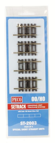 PECO HO Scale ST-2003 Special Short Straight (Pack of 4) Carousel 1
