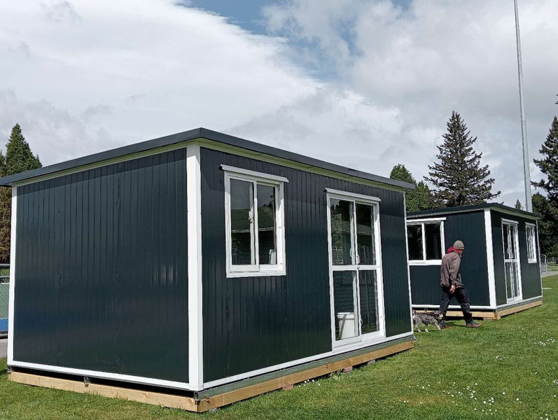 Portable cabin Kitset 4.75M x 3m dark grey /white colour kitset Carousel 2