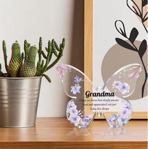 Grandma Acrylic Stand Alone Butterfly Carousel 2