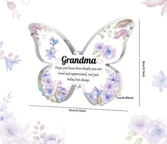 Grandma Acrylic Stand Alone Butterfly Carousel 5