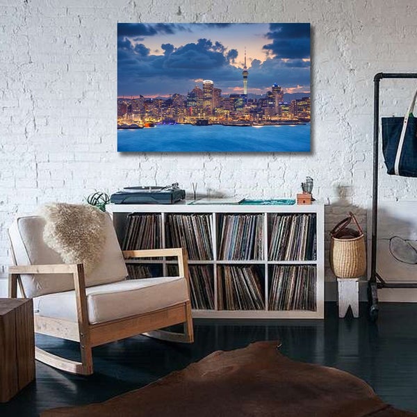 Framed $1 RESERVE 1 Panel Canvas Print - Auckland City Carousel 2