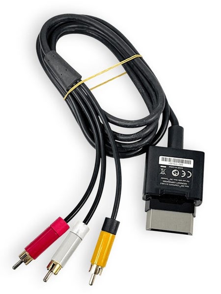 OFFICIAL MICROSOFT Xbox 360 AV Cable (V2 - BLACK) Carousel 1