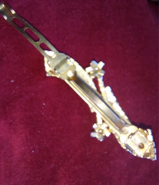 VINTAGE SPARKLY HAIR CLIP BARRETTE Carousel 3