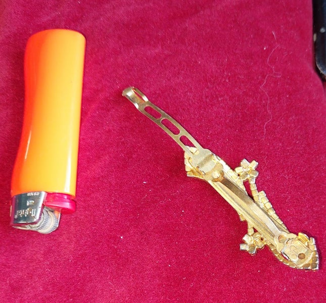 VINTAGE SPARKLY HAIR CLIP BARRETTE Carousel 2