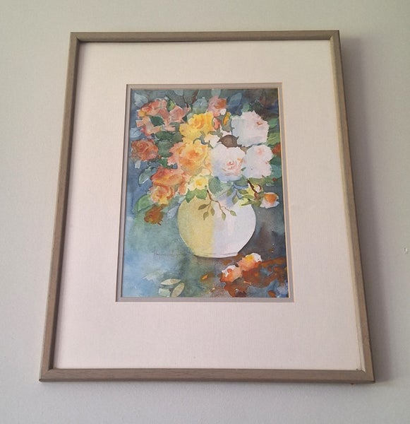 <<< ORIGINAL SIGNED FLORAL PAINTING +++ Carousel 1