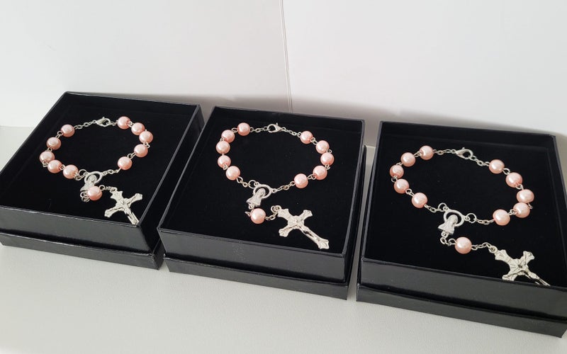 Rosary with Simulated Pearls Beads ~ 1117250903-3 Carousel 1