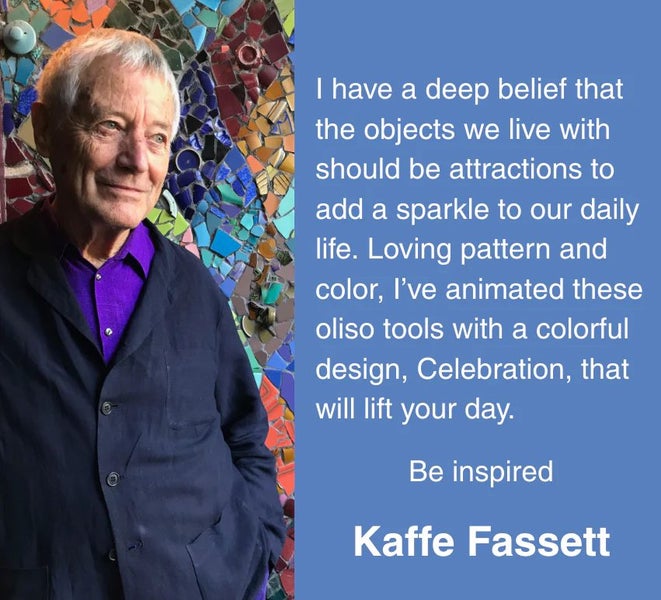 Oliso Kaffe Fassett Mini Iron With Decorative Tin Carousel 1