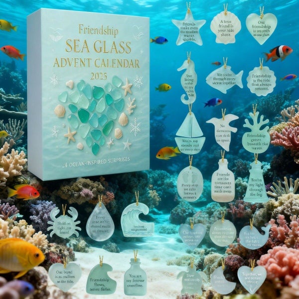 Friendship Sea Glass Postive Support 2025 Advent Calendar 24DAYS Christmas TREE Carousel 2