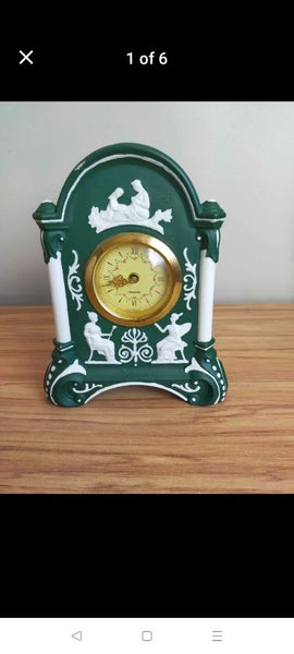 Vintage Wedgwood Style German Jasperware Jasper Neoclassical Clock. Carousel 1