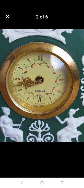 Vintage Wedgwood Style German Jasperware Jasper Neoclassical Clock. Carousel 2