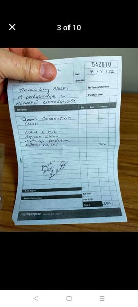 Coronation Clock 1953 Original Condition. Carousel 2