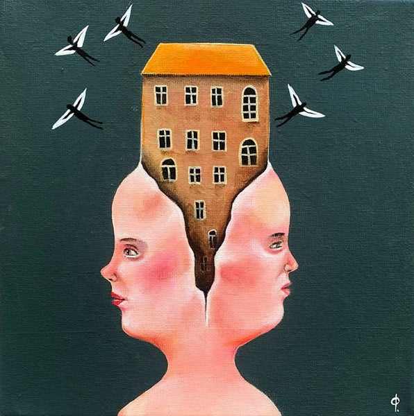 HUMAN CINDITIONS. Original painting by Nick Fedaeff Carousel 1