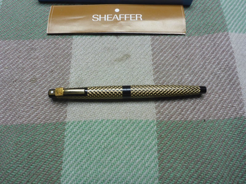 Stunning Old Boxed Sheaffer Lady 904 Fountain Pen Black & Gold 14ct Gold Nib Carousel 2