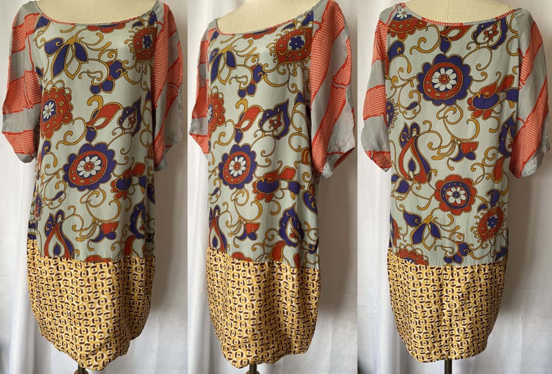 KIWI DESIGNER *TRELISE COOPER* SILK TUNIC/DRESS – WELL CARED FOR Carousel 1