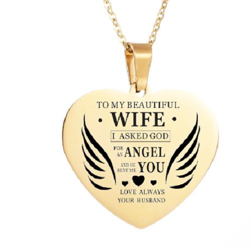 To My Beautiful Wife Necklace Carousel 1