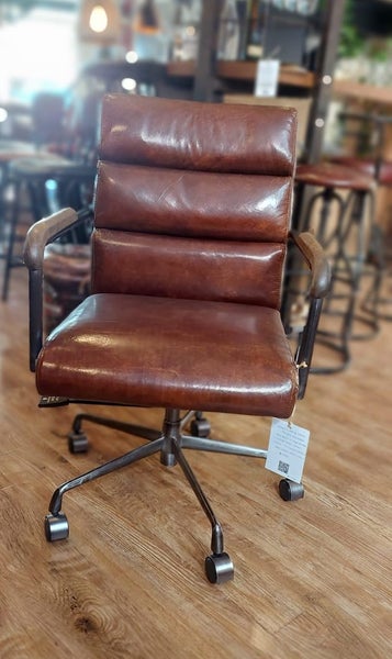 Urbano Interiors - Hagley Vintage Leather Office Chair Carousel 1