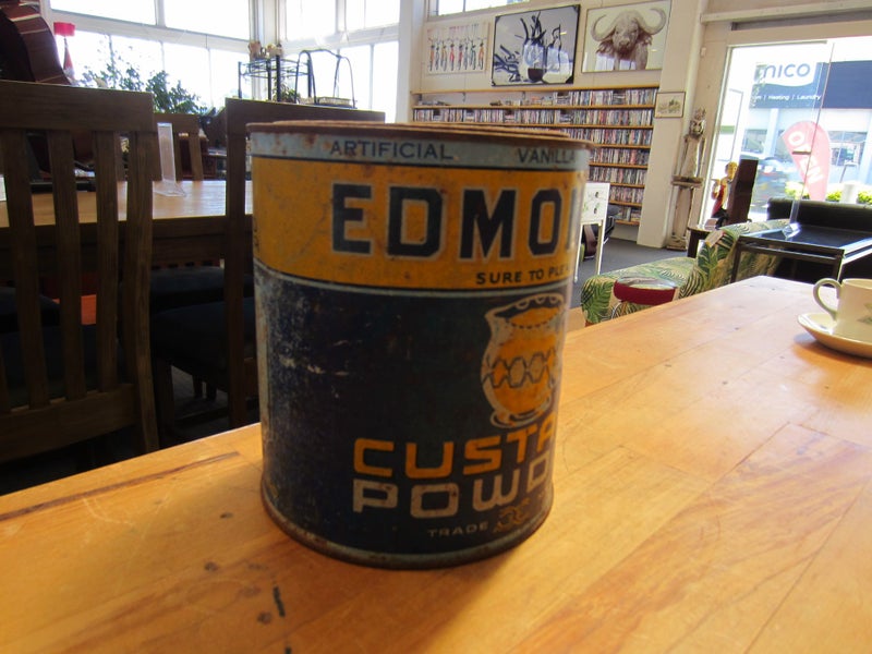 Vintage Edmonds 4lb Vanilla Custard Powder Tin Carousel 2