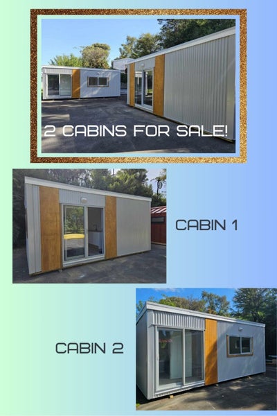 Set of 2x BRAND NEW Cabins – Self contained – 6x3 + 6.5x3 Carousel 1