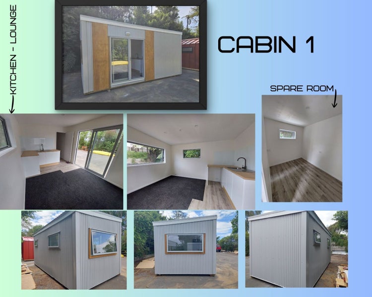 Set of 2x BRAND NEW Cabins – Self contained – 6x3 + 6.5x3 Carousel 2