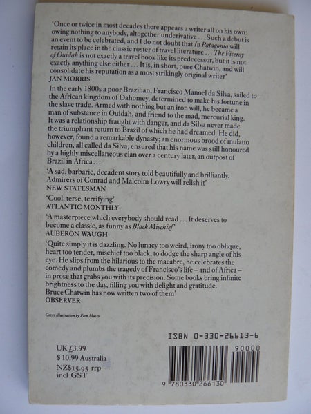 2 Bruce Chatwin books - Anatomy of Restlessness PLUS The Viceroy of Ouidah. Carousel 4