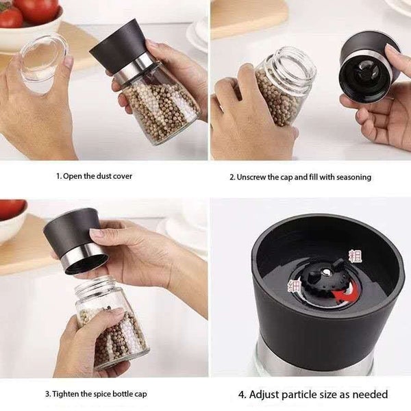 Pepper Grinder Manual Pepper Cruet Kitchenware Grinding Bottle Carousel 4