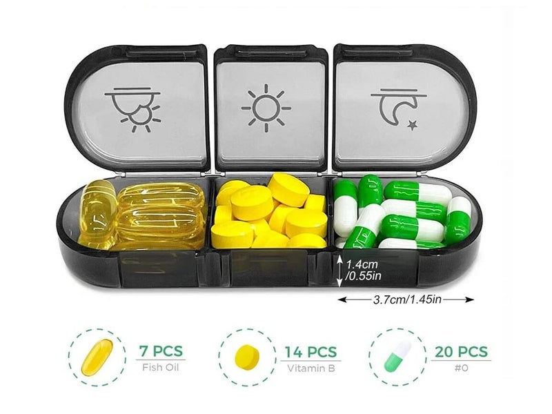 7 Day Pill Box, Pill Organizer, 3-Times-a-Day Carousel 2