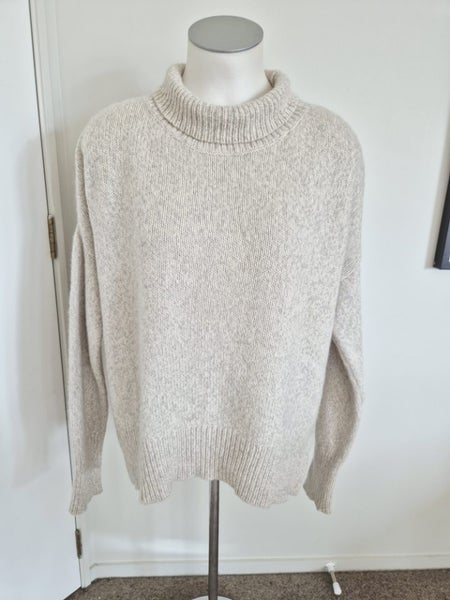 TRENERY - Grey Marle Cashmere Jersey - Sz M Carousel 1