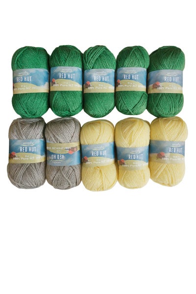 Woolly Red Hut - mixed 10 pack - 8 ply ***$1 RESERVE*** Carousel 1