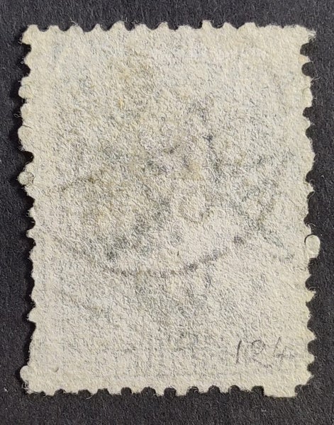 $1 res, cv$375! 1864 FFQ 1/- Green, star wmk, p12.5, FU CDS. Carousel 2