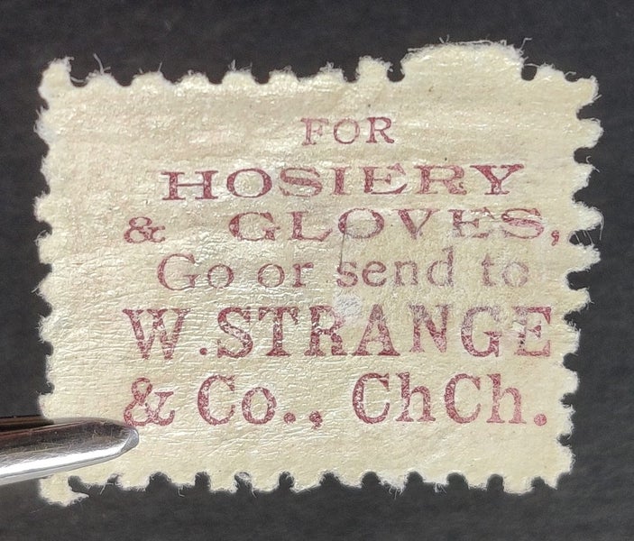 $5 res, cv$100! 1882 SSF 1d Rose, Mauve advert, p10, LHM. Carousel 3