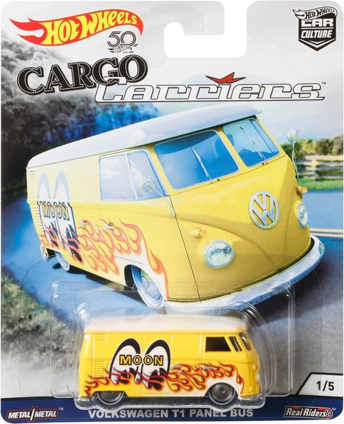 Hot Wheels Volkswagen VW T1 Panel Bus MOON 2018 Cargo Carriers Premium Car Carousel 1