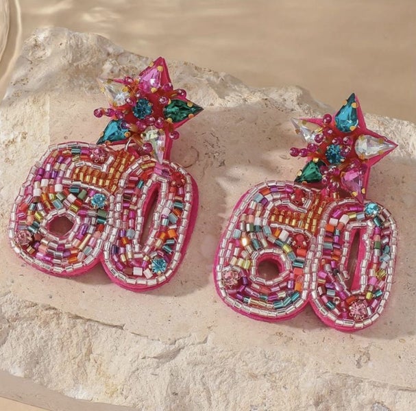 Special Birthday Earrings - 30th, 40th, 50th, 60th or 70th Birthday Bling Carousel 2