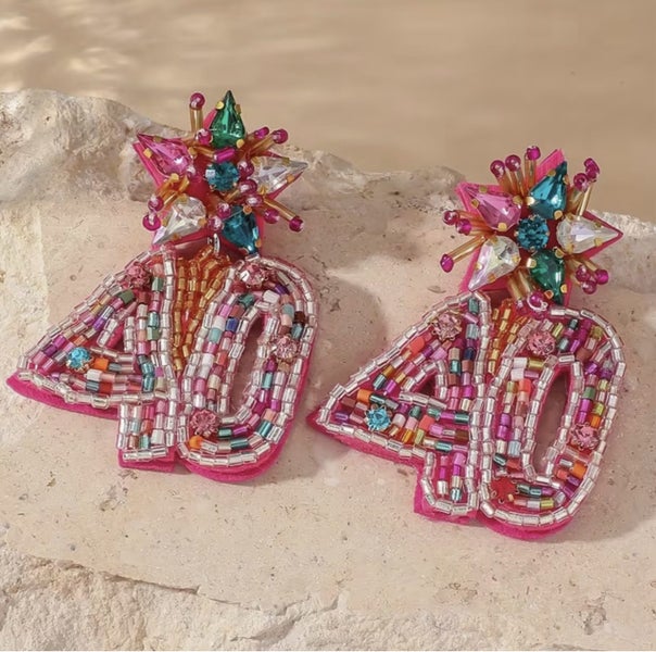Special Birthday Earrings - 30th, 40th, 50th, 60th or 70th Birthday Bling Carousel 5