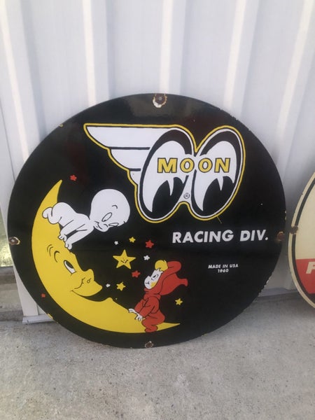 Moon Racing Porcelain/Enamel Sign Carousel 1