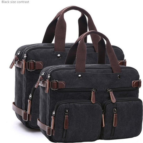 Mens Handbag Shoulder Bag Tote Laptop Travel Backpack E0542BK1 Carousel 8
