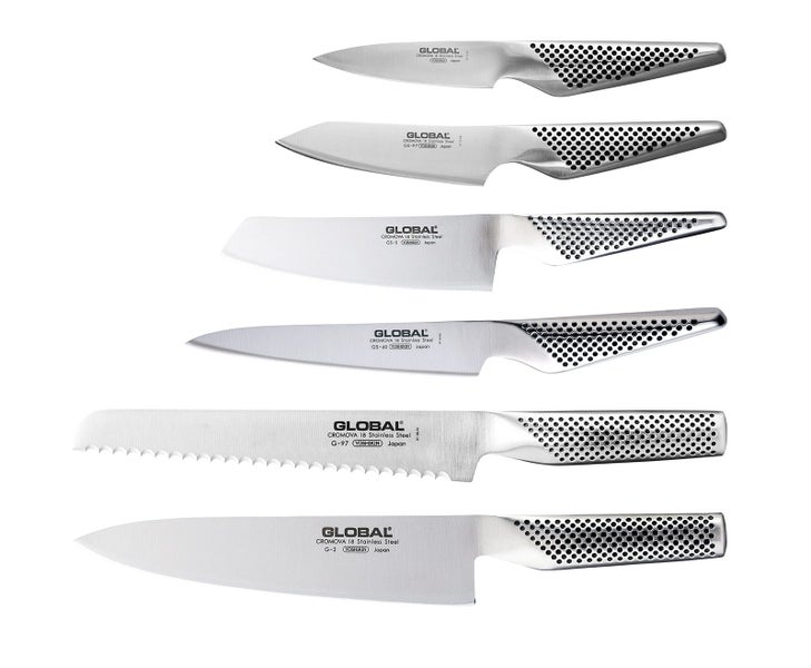 Global Global Hashira 7-Piece Japanese Knife Block Set Storage - Made in Japa... Carousel 1