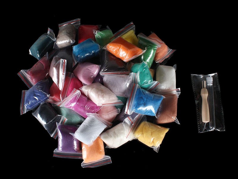 36 Colors Needle Felting Wool for DIY Craft Materials Carousel 2
