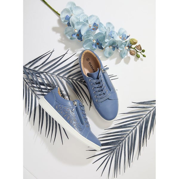 Cut Out Design Zip Sneaker - Size 10 - Blue Carousel 1