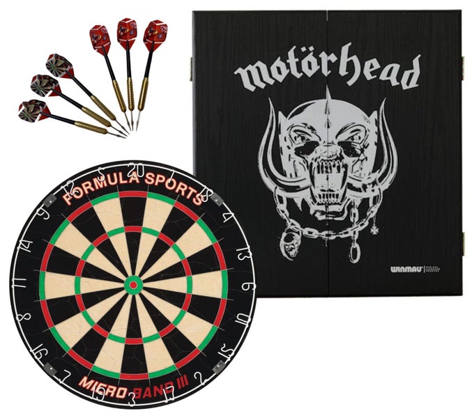 Formula Sports Micro Band 3 Dart Board + Winmau War Pig Cabinet + Darts Set Carousel 1