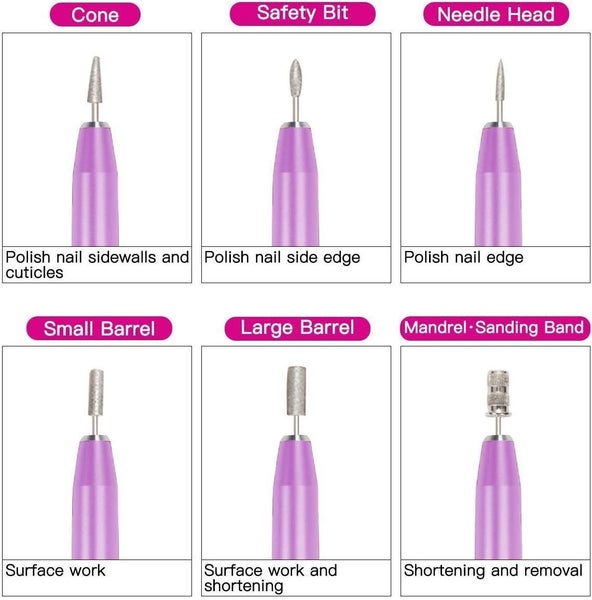 Electric Nail Drill File Acrylic Art File Manicure Pedicure Portable Machine Kit Carousel 2