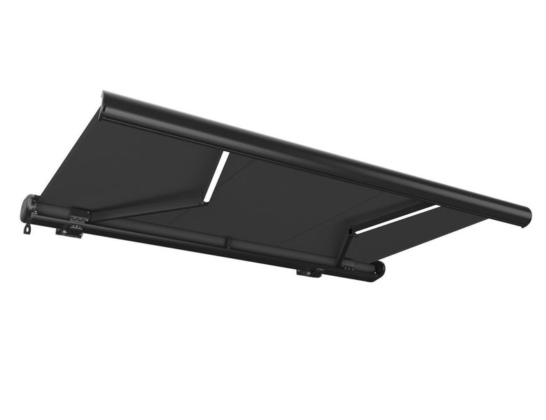 Rainier Full Cassette Motorised Retractable Awning 5 x 3m Dark Grey+Dark Grey Carousel 1