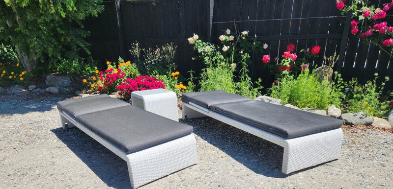 Simplicity Sun Loungers x 2 and Side Table64506152709633113