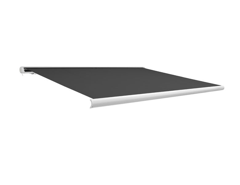 Rainier Full Cassette Motorised Retractable Awning 5 x 3m White+Dark Grey Carousel 1