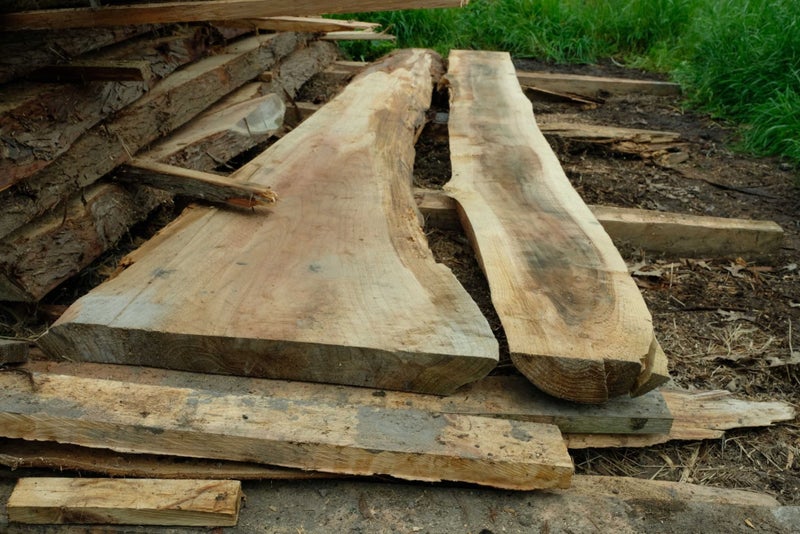 LARGE SOLID JAPANESE CEDAR TIMBER SLAB - Dry, Untreated. Circa 3 metre lengths Carousel 2