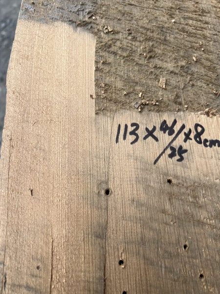 Small Ancient Swamp Kauri Slab – 113 × 46/25 × 8 cm (Ready to Work)64506419374467111