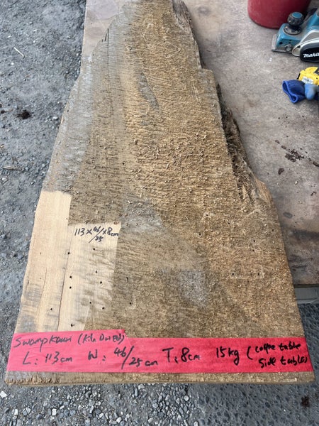 Small Ancient Swamp Kauri Slab – 113 × 46/25 × 8 cm (Ready to Work)64506419374467110
