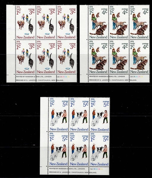 1974 Health Set of 3 Plate Blks 1A of 6 UHM64507269385217110