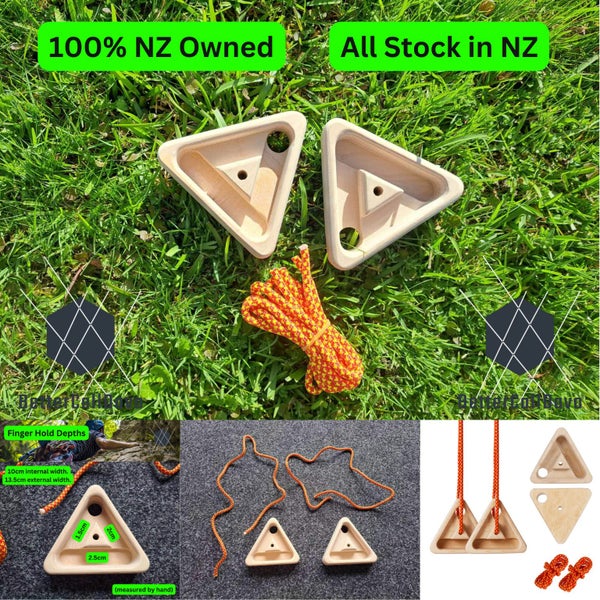 Rock Climbing Triangle with Hangboard/Finger holds - Bouldering Carousel 1
