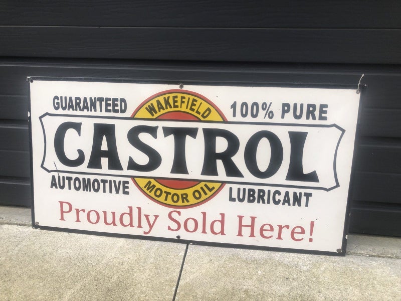 Large Castrol Enamel Sign Carousel 1
