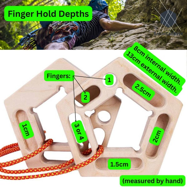 Rock Climbing Pentagon Hangboard Pair - Fingerboard Bouldering image 4